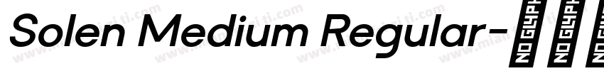 Solen Medium Regular字体转换